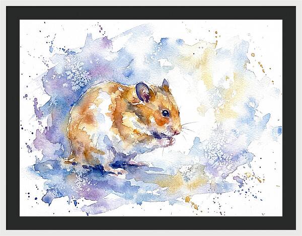Hamster In Watercolor Bliss