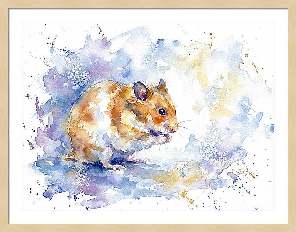 Hamster In Watercolor Bliss