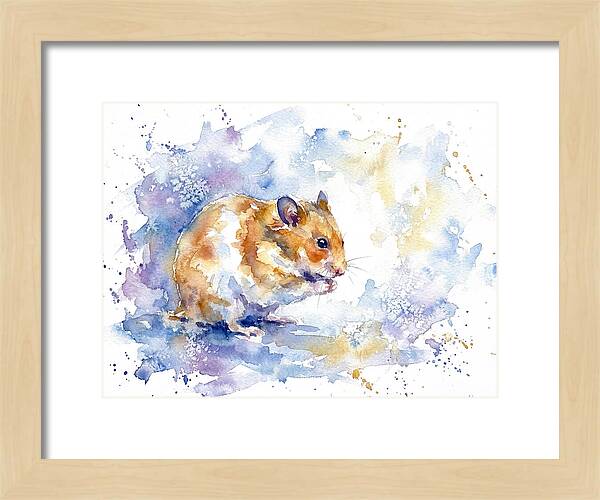 Hamster In Watercolor Bliss