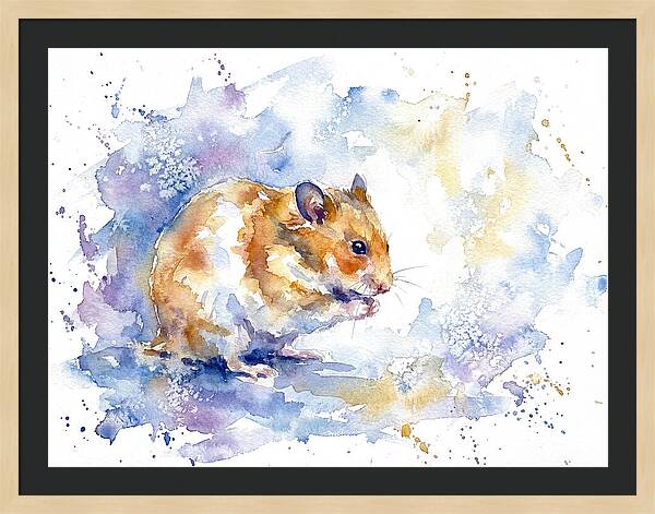 Hamster In Watercolor Bliss