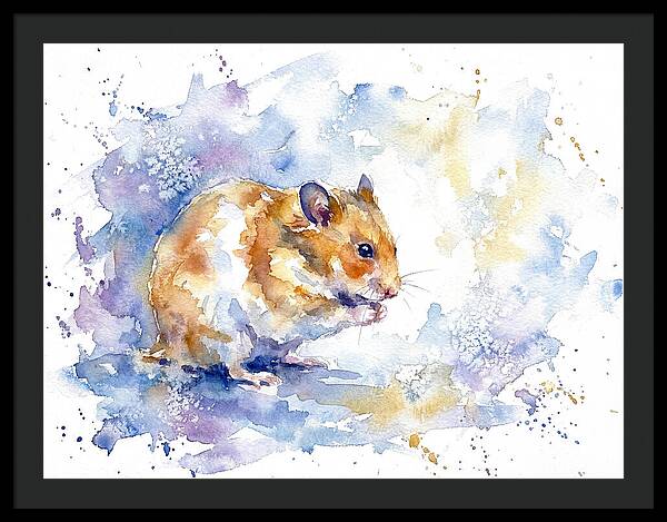 Hamster In Watercolor Bliss