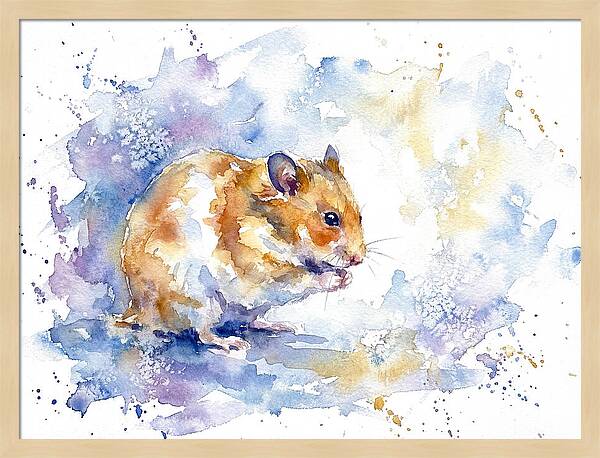 Hamster In Watercolor Bliss
