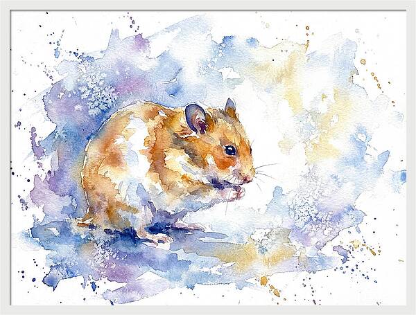 Hamster In Watercolor Bliss