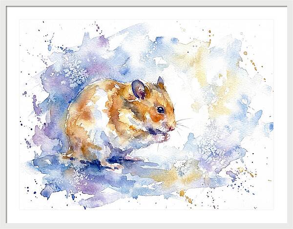 Hamster In Watercolor Bliss