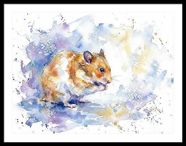 Hamster In Watercolor Bliss