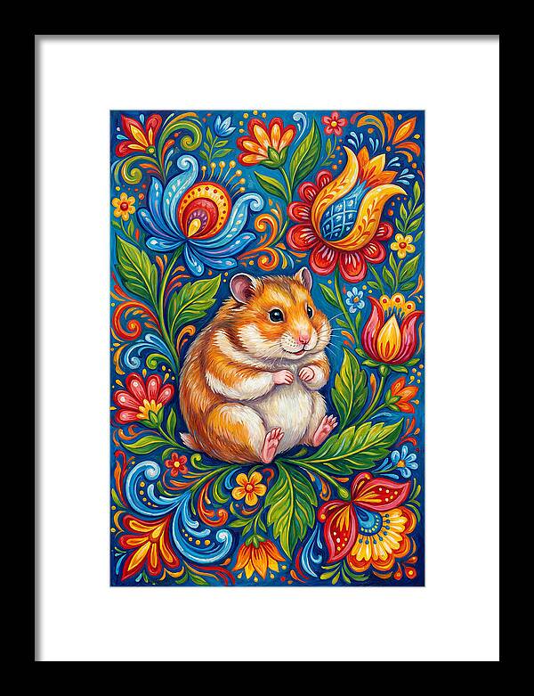 Hamster Surrounded By Blooms