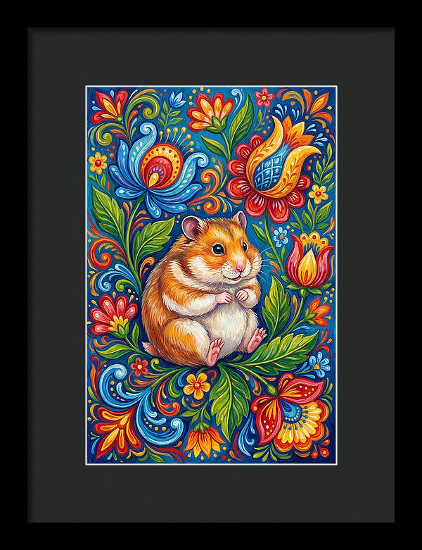 Hamster Surrounded By Blooms