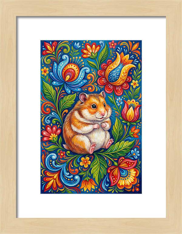 Hamster Surrounded By Blooms