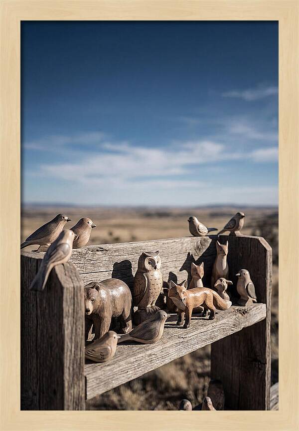 Hand Carved Wooden Animal Figures