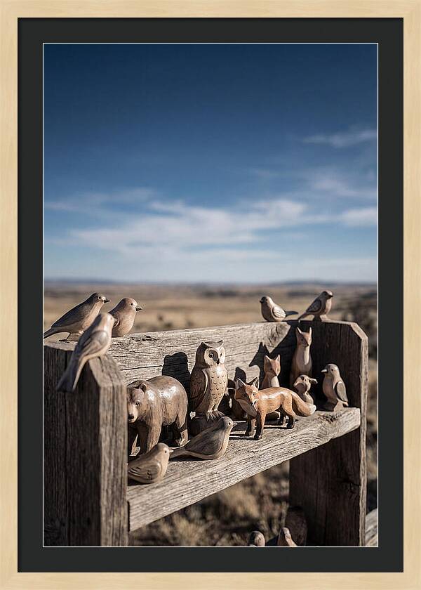 Hand Carved Wooden Animal Figures