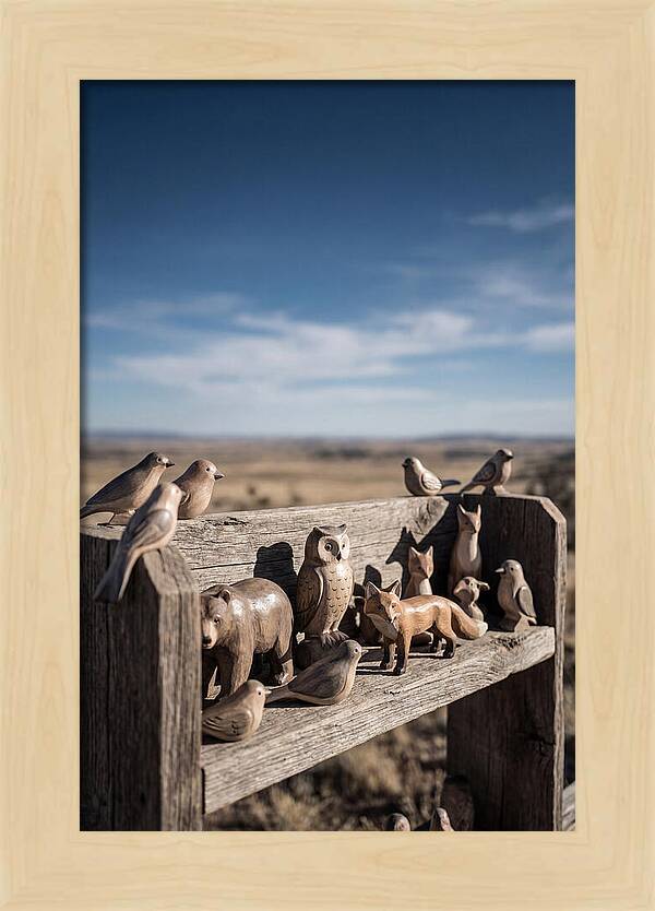 Hand Carved Wooden Animal Figures