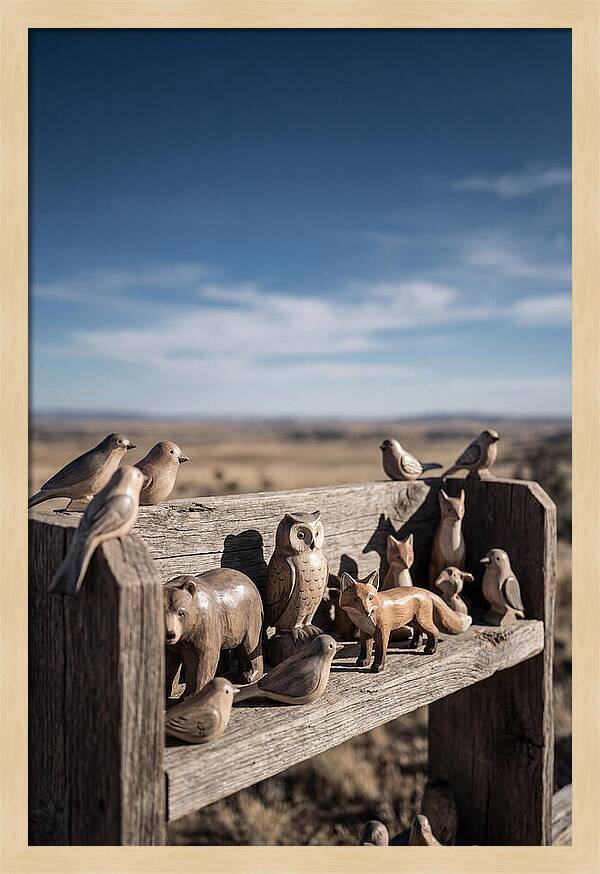 Hand Carved Wooden Animal Figures