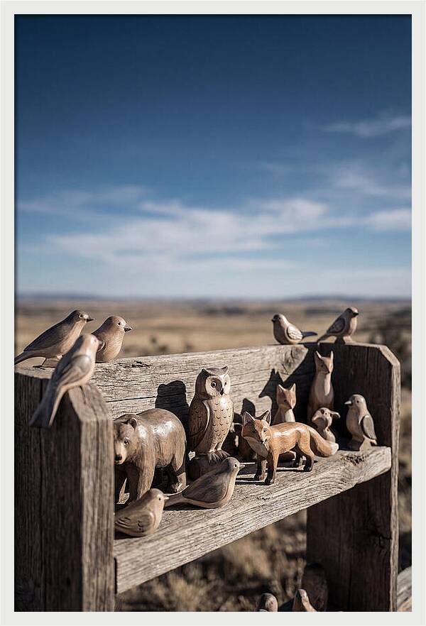 Hand Carved Wooden Animal Figures