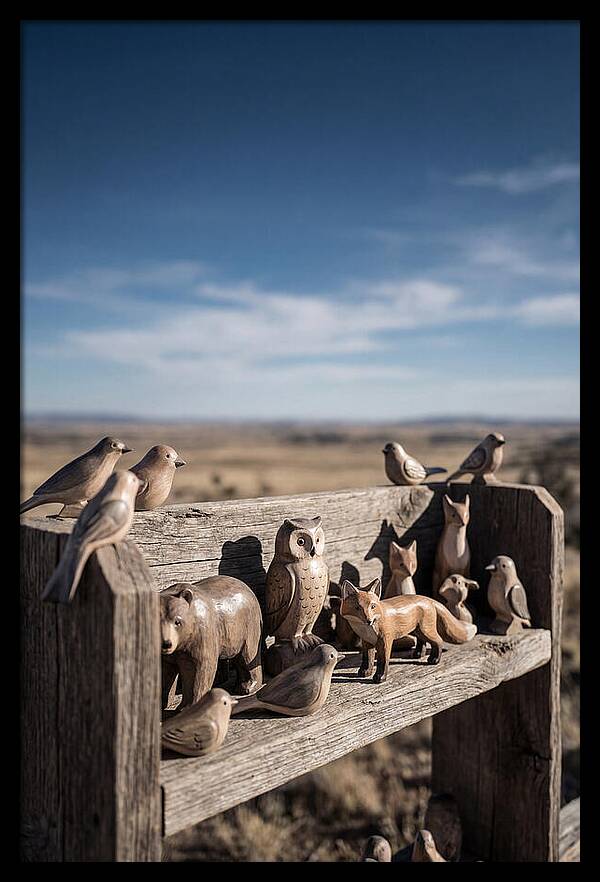 Hand Carved Wooden Animal Figures