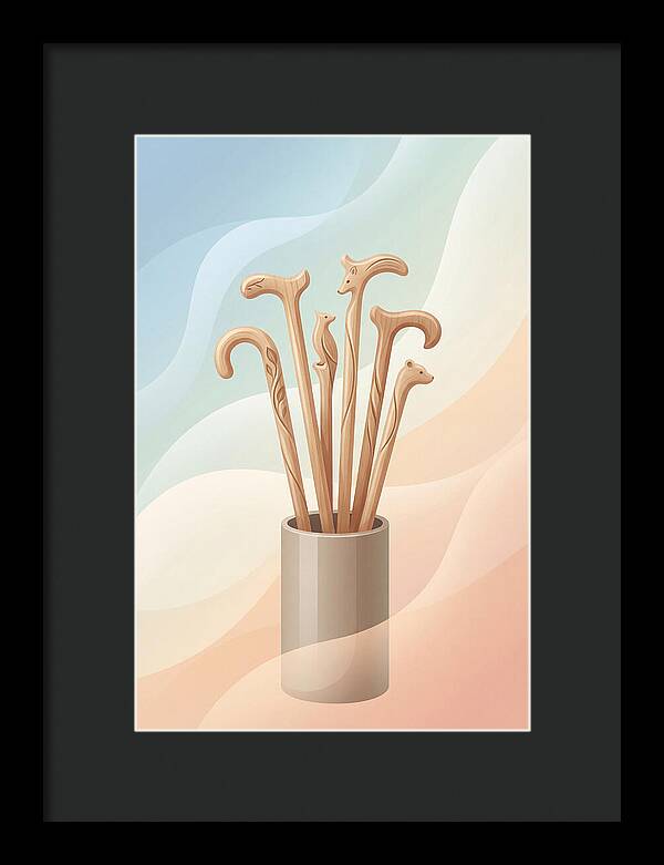 Hand Carved Wooden Sticks