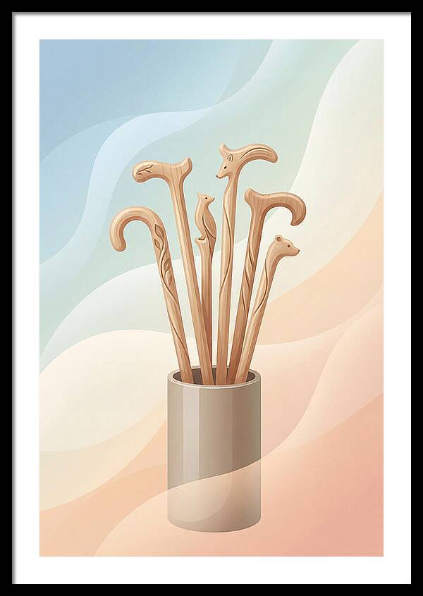 Hand Carved Wooden Sticks