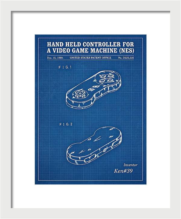 Hand Held Controller For A Video Game Machine Snes Blueprint Patent Usd325225s