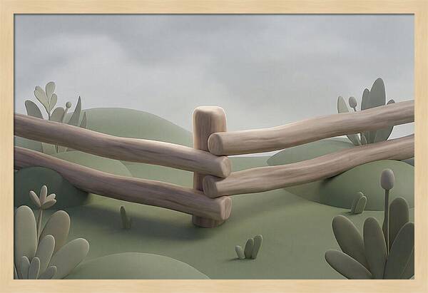 Hand Hewn Log Fence Corner Joint
