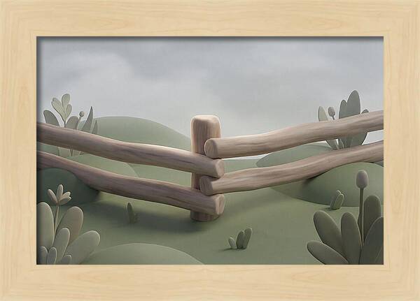 Hand Hewn Log Fence Corner Joint