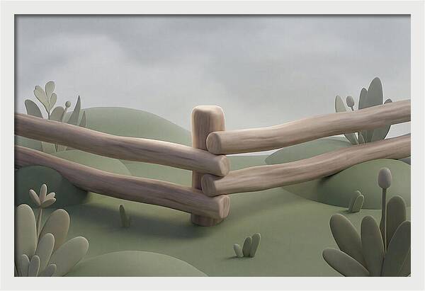 Hand Hewn Log Fence Corner Joint