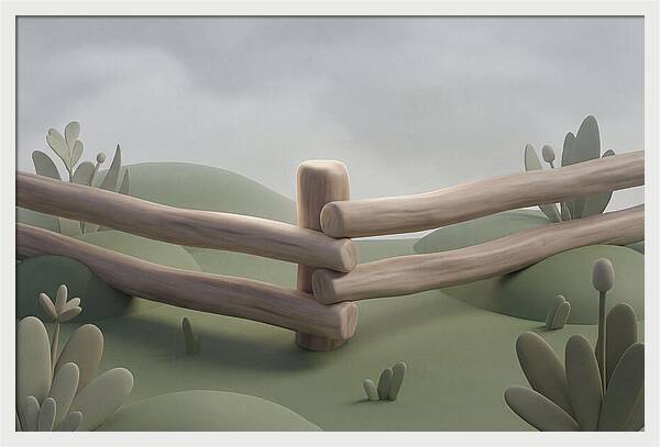 Hand Hewn Log Fence Corner Joint