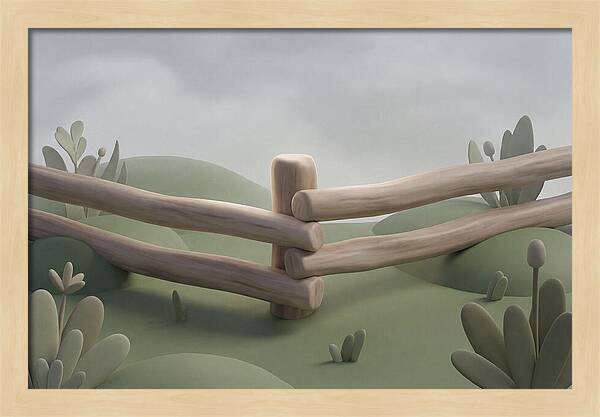 Hand Hewn Log Fence Corner Joint