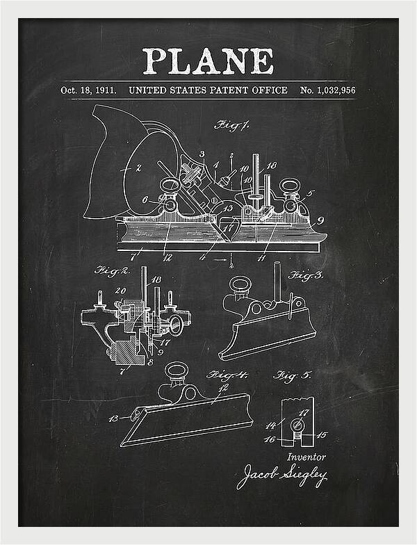 Hand Plane Chalkboard Patent Us1032956a
