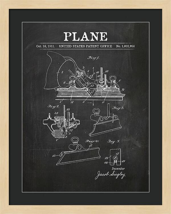 Hand Plane Chalkboard Patent Us1032956a