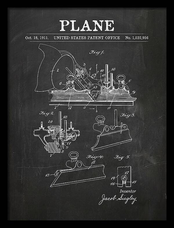 Hand Plane Chalkboard Patent Us1032956a