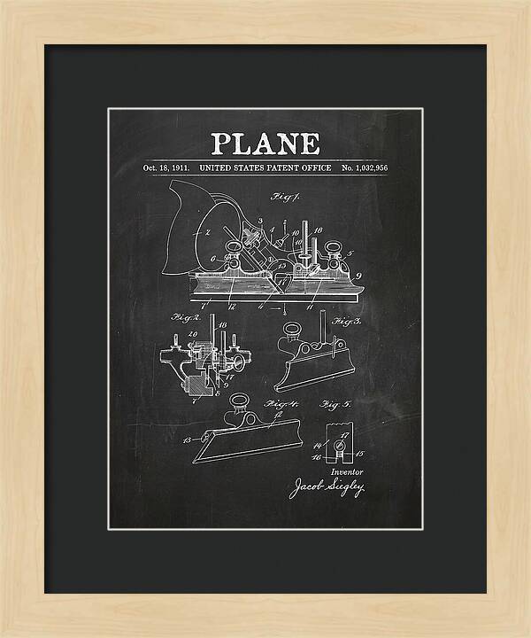 Hand Plane Chalkboard Patent Us1032956a