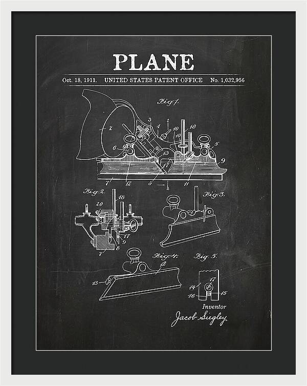 Hand Plane Chalkboard Patent Us1032956a