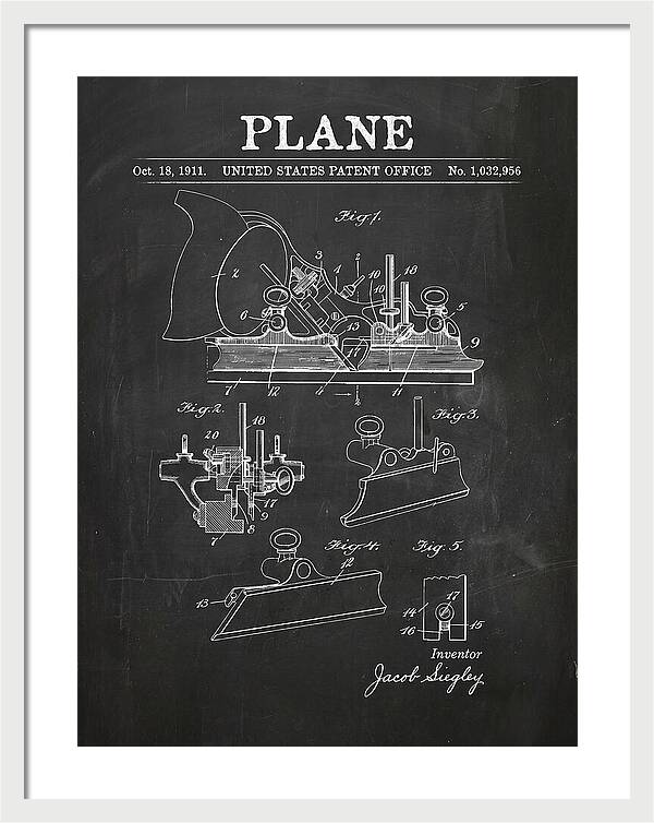 Hand Plane Chalkboard Patent Us1032956a