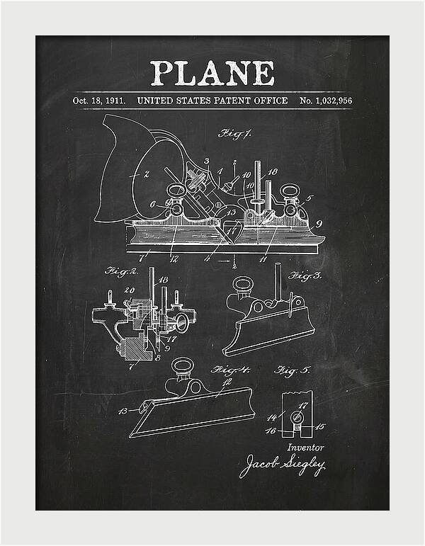 Hand Plane Chalkboard Patent Us1032956a