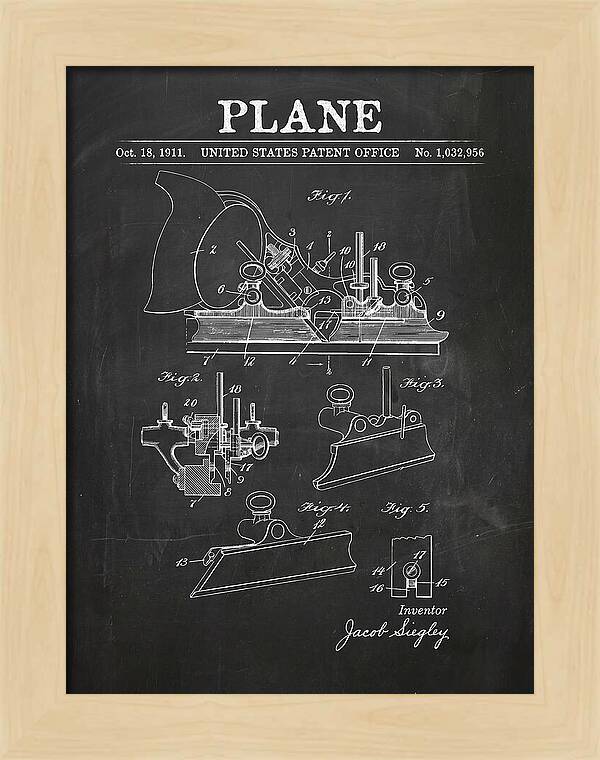 Hand Plane Chalkboard Patent Us1032956a