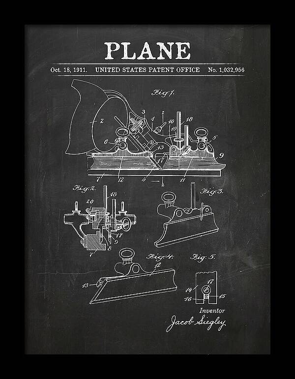 Hand Plane Chalkboard Patent Us1032956a