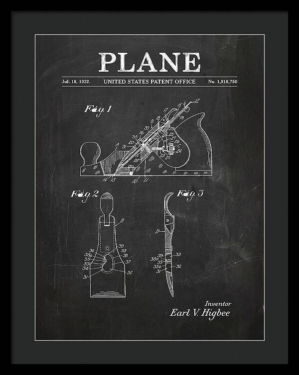 Hand Plane Chalkboard Patent Us1918750a