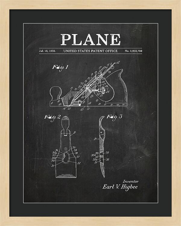 Hand Plane Chalkboard Patent Us1918750a