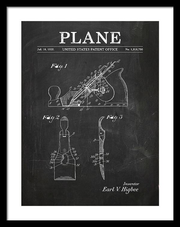 Hand Plane Chalkboard Patent Us1918750a