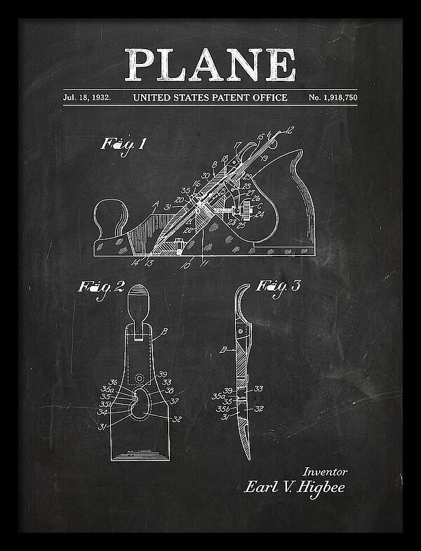 Hand Plane Chalkboard Patent Us1918750a