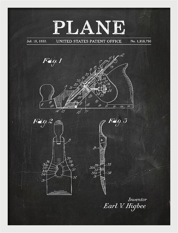 Hand Plane Chalkboard Patent Us1918750a