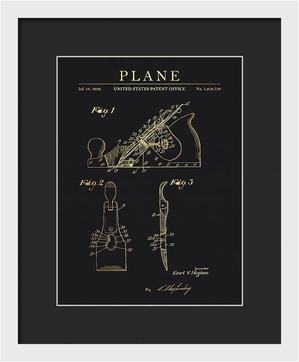 Hand Plane Gold Patent Us1918750a
