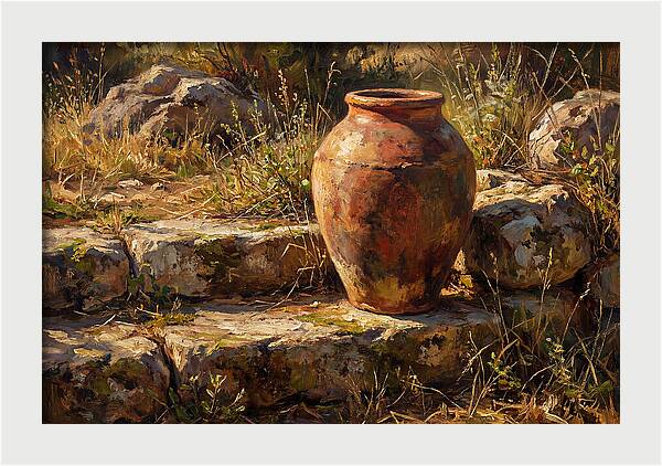 Hand Thrown Terracotta Olive Jar