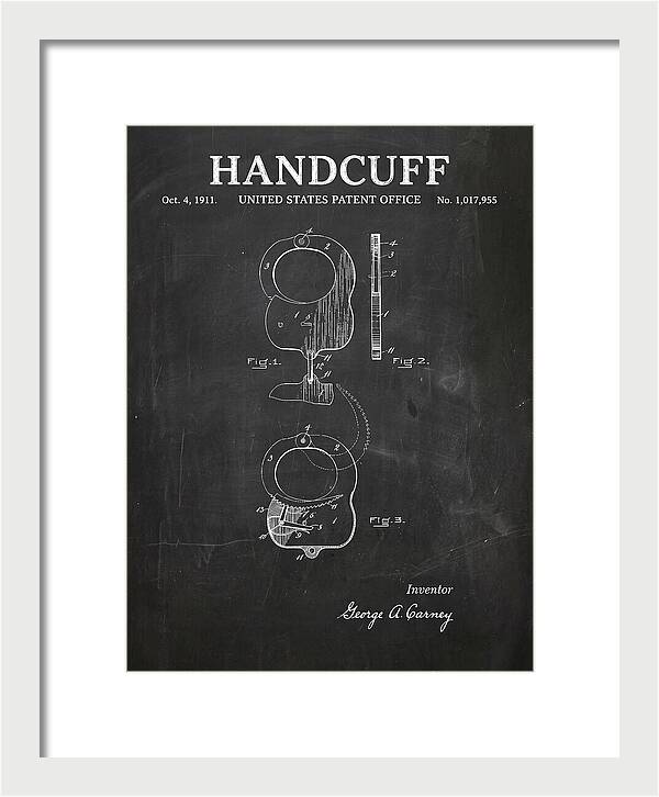 Handcuff Chalkboard Patent Us1017955