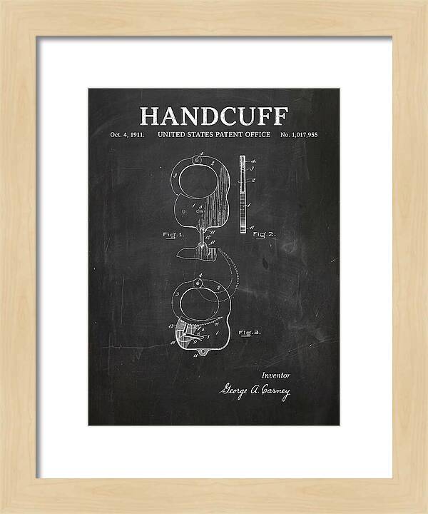 Handcuff Chalkboard Patent Us1017955
