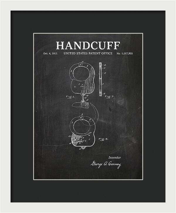 Handcuff Chalkboard Patent Us1017955