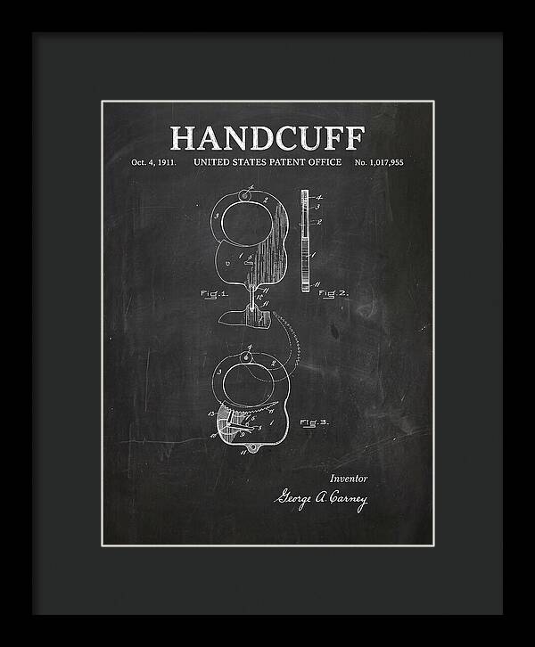 Handcuff Chalkboard Patent Us1017955