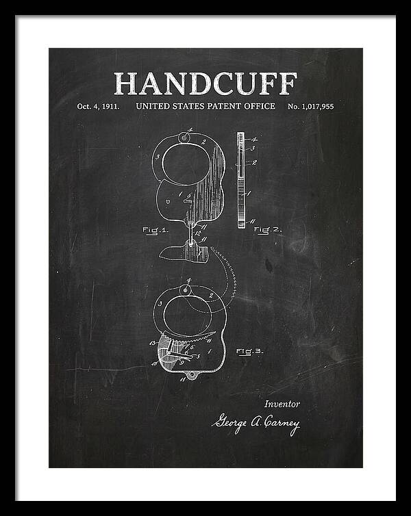 Handcuff Chalkboard Patent Us1017955