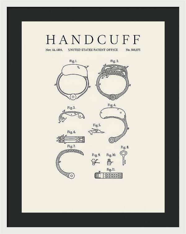 Handcuff Minimalist Patent Us308075