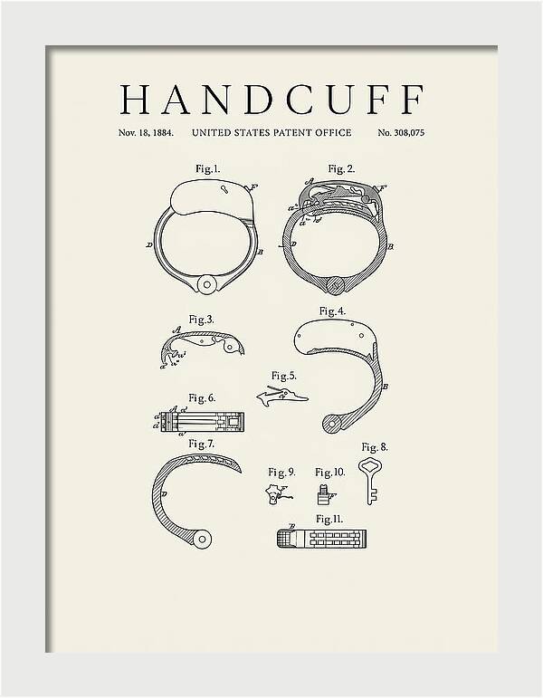 Handcuff Minimalist Patent Us308075