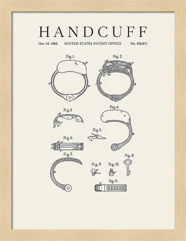 Handcuff Minimalist Patent Us308075